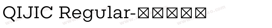 QIJIC Regular字体转换